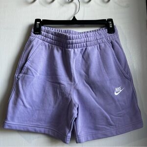 Nike Women’s Lavender Athletic Shorts with White Logo